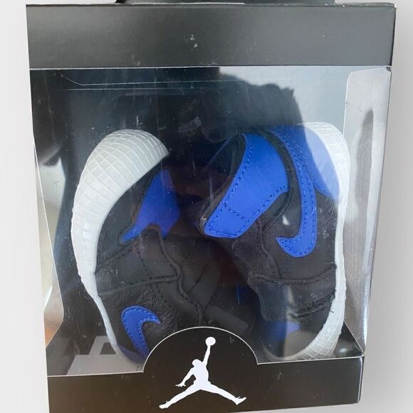 Nike Air Jordan 1 Crib Booties Sneaker Royal Black AT3745-007 Infant size 3C New - Picture 9 of 10